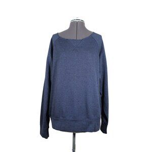 Champion relaxed fit raw scoop neck long sleeve fleece pullover sweatshirt‎ L